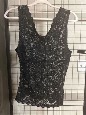Black Lace Sleeveless Tank Top - Women Intimates & Sleepwear